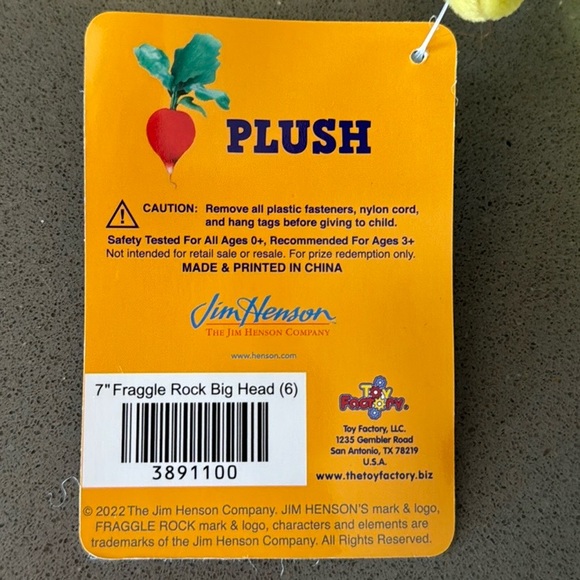 Fraggle Rock WEMBLEY Plush / The Jim Henson Company 8โ Officially Licensed / NEW - Picture 10 of 12